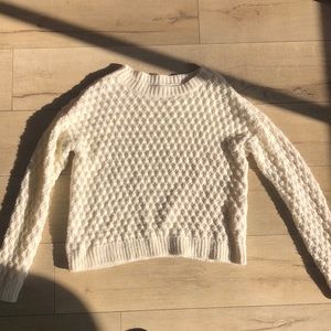 Women’s Loft Bobble Sweater, White, size L
